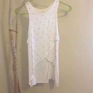 White stud high low top